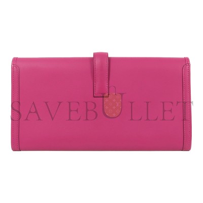 HERMES MASTER SWIFT LEATHER JIGE ELAN 29 CLUTCH BAG IN MAGNOLIA PINK (29*15.5*3cm) 